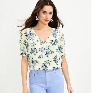 Romantic floral summer blouse